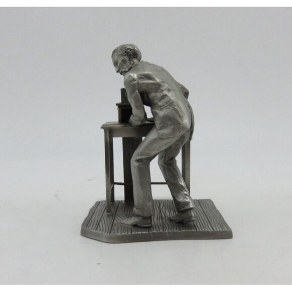 Deutsches Museum Alexander Graham Bell Telephone Inventor Pewter Figure Vintage - Picture 4 of 5